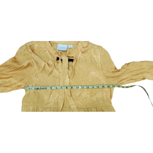 Maeve by Anthropologie Yellow Tiered Maxi Dress Size S - Picture 12 of 13